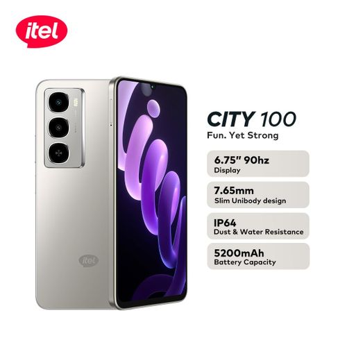 itel City 100 7.65mm" Slim Design 5200mah Android 128/4+8gb